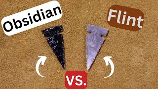 Which is Better Obsidian VS Flint Chert for Stone Hunting Points [upl. by Airotel695]