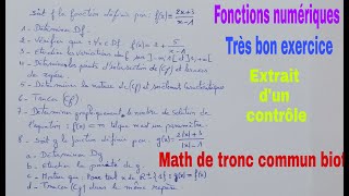 fonctions numeriques math de tronc commun [upl. by Wilhide778]