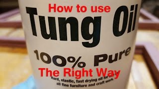 How to Apply Pure Tung Oil to Wood the right way [upl. by Atnuahc]