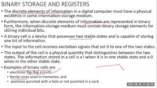 Lecture 16 DLD Digital Logic DesignIT104 Chapter01 Binary Storage and Registers [upl. by Idnis]