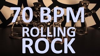 70 BPM  Rolling Rock  44 Drum Track  Metronome  Drum Beat [upl. by Enitnemelc117]