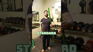 Olympic vs standard barbell workout bodybuilding [upl. by Maloy611]