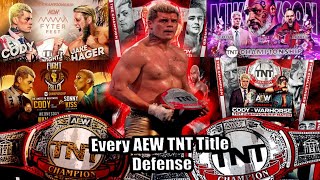 Cody  Every AEW TNT Title Defense [upl. by Eerahc615]