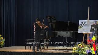 2019 Etap III gr II 08 Kuroiwa Kento JAPAN N Paganini Kaprys op 1 nr 3 [upl. by Namruht528]