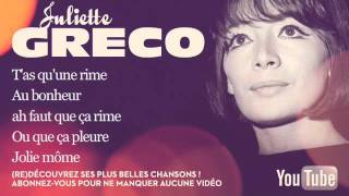 Juliette Gréco  Jolie môme  Paroles Lyrics [upl. by Notlok]