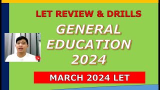 GENERAL EDUCATION BOOSTER DRILLS FOR MARCH 2024 LET [upl. by Maxima]