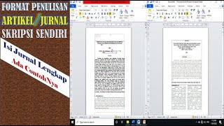 Cara setting format penulisan artikel jurnal penelitian skripsi [upl. by Arie]