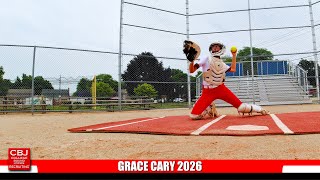 Softball Skills Video Grace Cary 2026 CatcherOutfielder [upl. by Orhtej381]