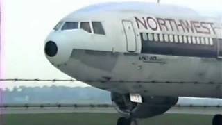 Northwest Orient DC10 Takeoff DTW  Live ATC [upl. by Ardnaik]