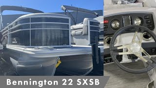 2023 Bennington 22 SXSB  Swingback  Tritoon  Walkthrough [upl. by Aihppa]