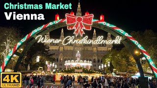 Vienna Christmas Markets 2023 🇦🇹 4K Rathausplatz Walking Tour 2023 [upl. by Intruoc]