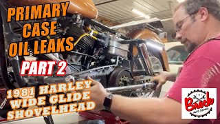 1981 Harley FXWG Shovelhead Primary Case leaks  Part 2 [upl. by Crow473]