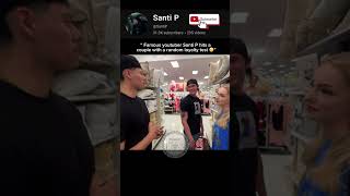 Loyalty test in walmart ft Santi P 😭💀 prank loyaltytest funny viralvideo [upl. by Adlesirg]