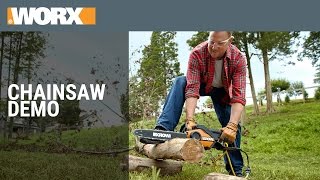 WORX Chainsaw Demo [upl. by Neysa435]