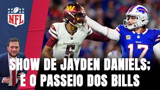 JAYDEN DANIELS DÁ SHOW E AFUNDA OS BENGALS E BILLS ATROPELAM JAGUARS MAIS NOTÍCIAS DA NFL [upl. by Aneerehs858]