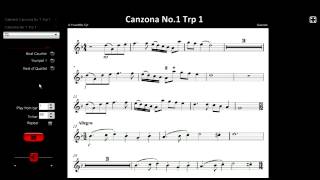 WebPractice Trumpet 1 Gabrielli Canzona No1 [upl. by Chlori]