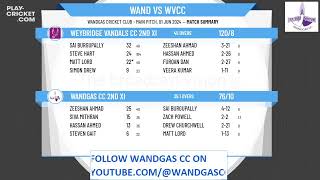 Wandgas CC 2nd XI v Weybridge Vandals CC 2nd XI [upl. by Shela349]