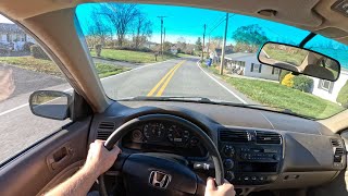 2001 Honda Civic LX  POV Test Drive  060 [upl. by Reffotsirhc127]