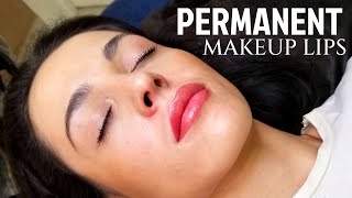 Lip Tattoo Permanent Makeup Tutorial Full Procedure of Permanent Lips [upl. by Ahsircal74]