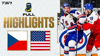 Czechia vs USA FULL HIGHLIGHTS  2024 World Junior Championship [upl. by Lowenstein]