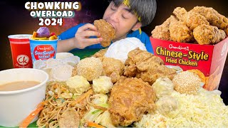 CHOWKING OVERLOAD 2024 MUKBANG Chicken Siomai Chow fan Family Pan Pancit Canton Halohalo atbp [upl. by Betsey380]