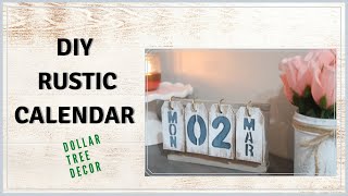 DIY RUSTIC FARMHOUSE DECOR  DIY Dollar Tree Calendar  BlondieNextDoor [upl. by Spatola671]