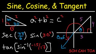 Sine Cosine Tangent Explained  Right Triangle Basic Trigonometry  sin cos tan sec csc cot [upl. by Norine]