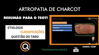 Resumão de ARTROPATIA DE CHARCOT Rumo ao TEOT OrtopediaOQM 👊🏻 Por Ricardo Villar [upl. by Gretel260]