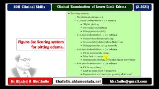 Lower Limb Pitting Edema Examination 22021 by Dr Khaled A Abulfadle [upl. by Slerahc620]