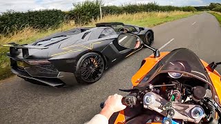 Lamborghini Aventador vs Kawasaki Ninja  DMO Link up [upl. by Sundstrom]