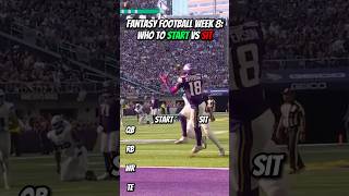 Who To Start Vs Sit In Week 8 Of fantasyfootball start sit fantasyfootballtips nfl [upl. by Doggett]