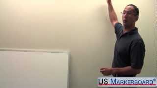 How to Install a Whiteboard  US Markerboard [upl. by Nyladnek]