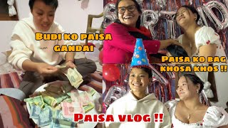 WE’RE RICH 🤑 BUDI KO BIRTHDAY KO PAISA GANDAI  HATTI KO BARSAT 💸 NEW MIC UNBOXING [upl. by Elbertine]