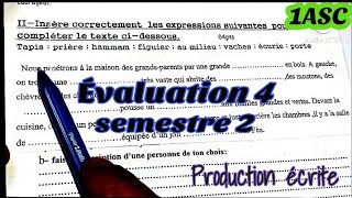 1AC Évaluation 4 Semestre 2 PRODUCTION ÉCRITE [upl. by Yrol]