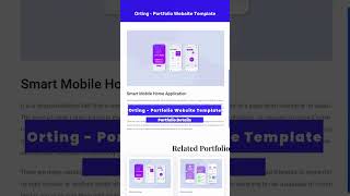 Orting  Portfolio Website Template portfolio shorts [upl. by Saber]