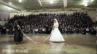 Bobov Rebbe Shlita dancing Mitzva Tantz at Wedding [upl. by Haidabez]