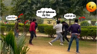 Badmash with Fake Fight Prank 🔥 Systumm 😡😠 Mobile shooting prank  Only US [upl. by Idarb]