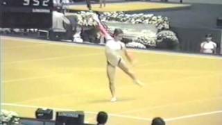 1st T ROM Ecaterina Szabo Comp FX  1987 World Gymnastics Championships 9875 [upl. by Akiria114]