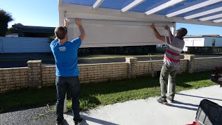 How to install outdoor blinds Omni Screen from Sunnyside [upl. by Akimat800]