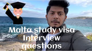 Malta 🇲🇹 study visa interview questions latest 2024 malta study visa [upl. by Borrell]