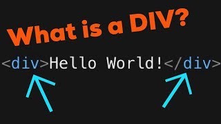 What is a DIV  HTML Basics 1 [upl. by Yhtrod]