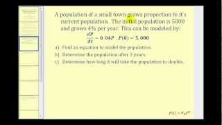 Applications of First Order Differential Equations  Exponential Growth Part 1 [upl. by Aniara]