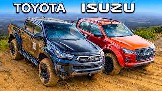 Toyota Hilux v Isuzu DMAX OFFROAD CHALLENGE [upl. by Azile]