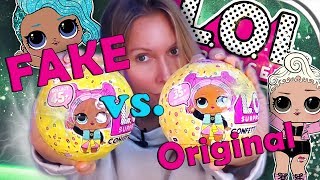 FAKE LOL Surprise vs ORIGINAL⚡Confetti Pop LOL FIGUREN auspacken 💖 deutsch [upl. by Prudie988]