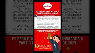 REQUISITOS PARA RECIBIR BONO POR ESCOLARIDAD [upl. by Idel949]