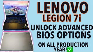 Lenovo Legion 7i ★ How To Enter Advanced BIOS Settings  Unlock Legion 7i BIOS Menu [upl. by Otsuaf293]