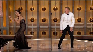 Will Ferrell amp Kristen Wiig Present Male Actor – Motion Picture MusicalComedy I 81st Golden Globes [upl. by Georgianna]