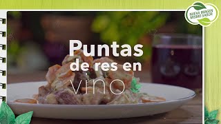 Descubre una deliciosa receta de puntas de res al vino tinto [upl. by Inait]