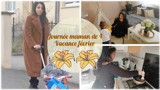 UNE JOURNÉE AVEC NOUS 👩‍👧‍👧👩‍👦‍👦MAMAN AVEC 4 ENFANT VACANCE FÉVRIER 2020 [upl. by Assirral]