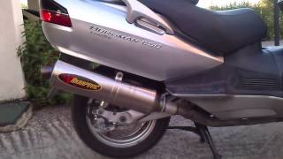 Suzuki Burgman 650 executive ABS K6 Akrapovic exhaust [upl. by Clarke]